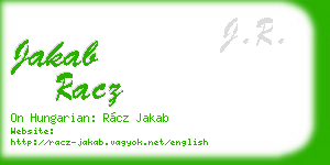 jakab racz business card